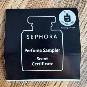 Sephora Scent Certificate